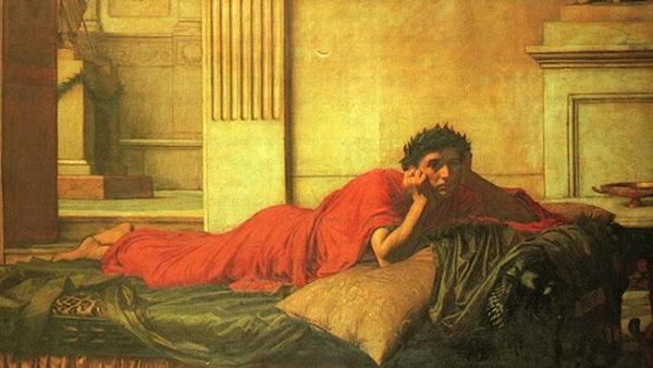 John William Waterhouse The Remorse of the Emperor Nero after the Murder of his Mother oil painting picture